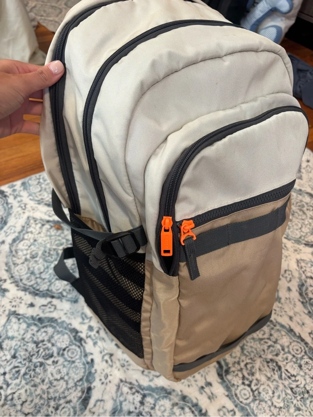 Adidas Core Advantage 3 Backpack Beige Black Grey with Laptop Pocket